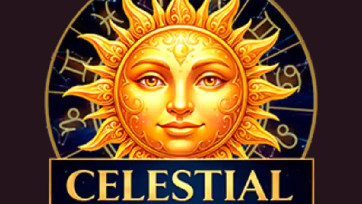Tampilan visual slot Celestial Revolutions dengan tema zodiak dan kosmos.