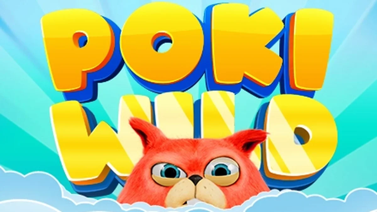 Tampilan visual permainan slot Poki Wild dengan simbol yang berwarna-warni